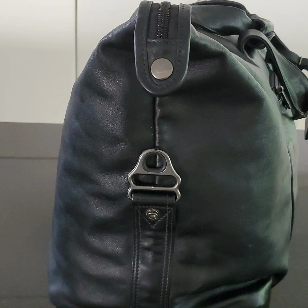 Rare Tumi Large Men's Boston Leather Weekender Duffel, 55L
